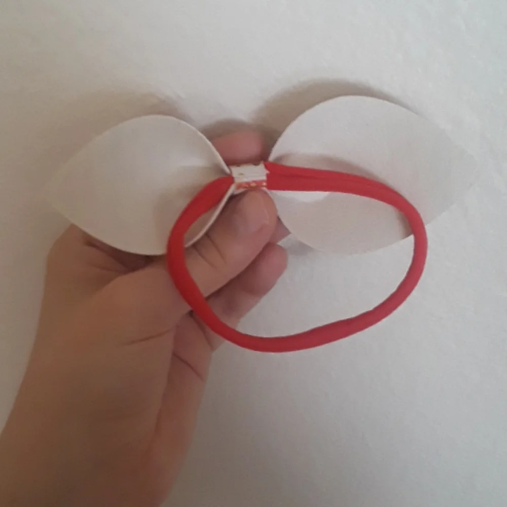 Faux leather pinch bow headband